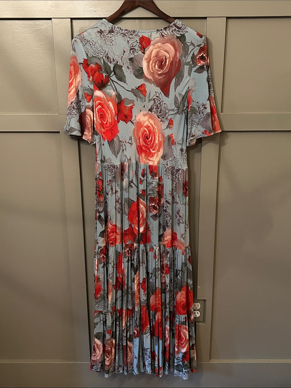 Soft Surroundings First Blooms MaxiDress Porcelain Rose Floral Size Large - Picture 12 of 15